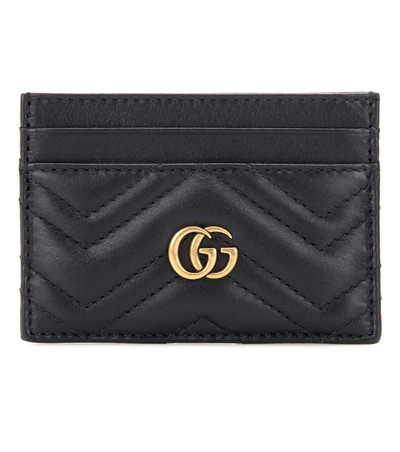 Gucci Gg Marmont Quilted Leather Cardholder In Eero