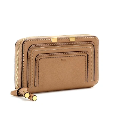 Shop Chloé Marcie Zip-around Leather Wallet