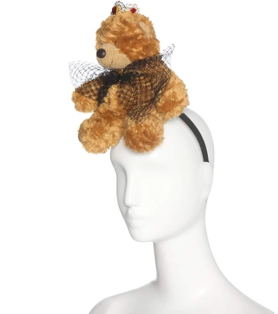 Shop Dolce & Gabbana Embellished Headband In Brown