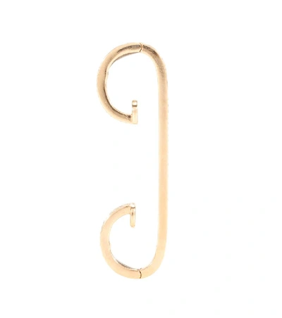 Shop Repossi Staple 18kt Rose Gold Single Ear Cuff With White Diamonds In No