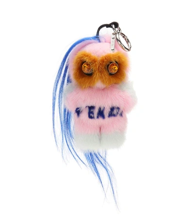 Fendi Rumi Piro-chan Genuine Fur Bag Charm In Multicolour