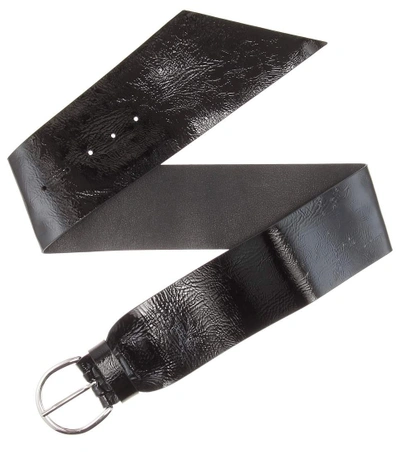 Shop Isabel Marant Patent Leather Belt In Llack