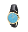 GUCCI G-TIMELESS LE MARCHÉ DES MERVEILLES 38MM PVD-PLATED AND LEATHER WATCH,P00202044