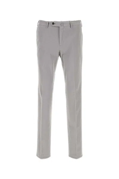 Pt Torino Stretch Modal Blend Pant With Belt Loops In Gray