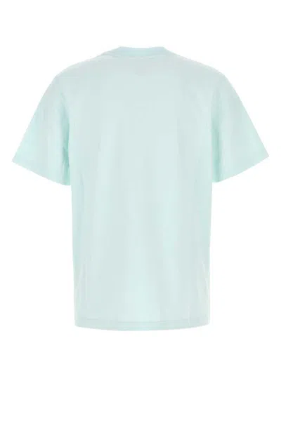 Casablanca T-shirt In Cotone Azzurro Pastello Uomo In Blue