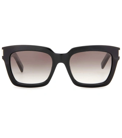 Saint Laurent Bold 1 Oversized Square Sunglasses, 54mm In Black/smoke Solid