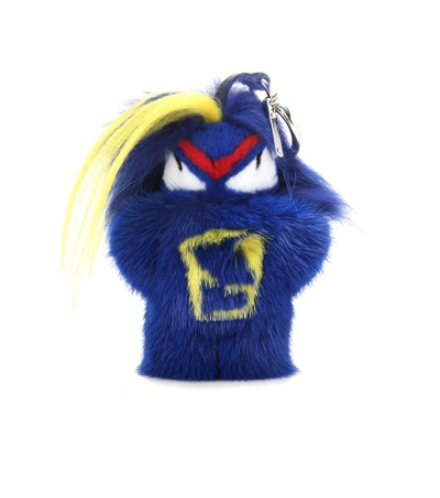 Fendi Rumi Micro Monster Charm In Blue