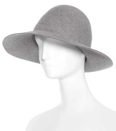 Shop Lanvin Rabbit Felt Hat In Grey