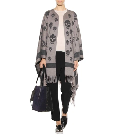 Shop Alexander Mcqueen Wool And Cashmere Cape