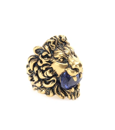 Shop Gucci Embellished Ring In Gold