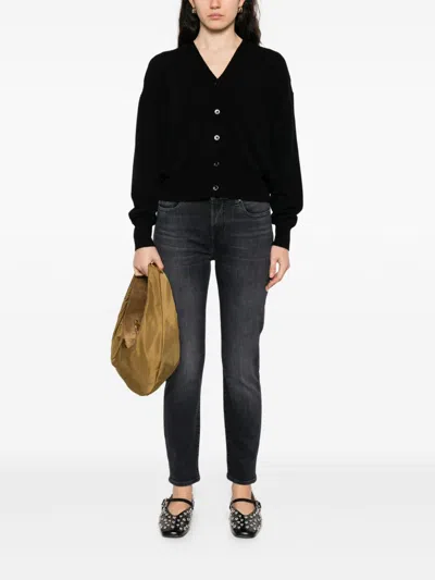 Seven Fitted Black Jeans In Black