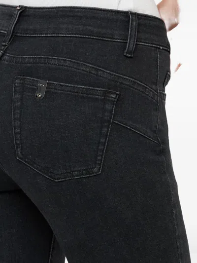 Liu Jo Blue Denim Jeans Black In Black