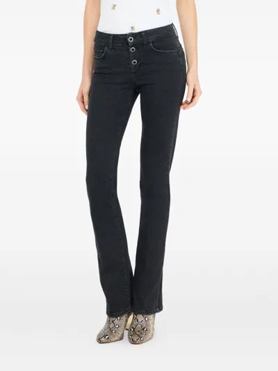 Liu Jo Blue Denim Jeans Black In Black