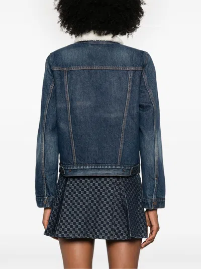 Levi's Shearling-collar Denim Jacket In Black