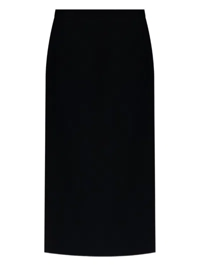Givenchy Tailored High-waisted Midi Skirt With Back Pleats In Black