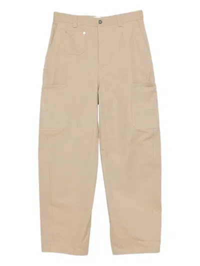 Givenchy High-waisted Wide-leg Trousers With Side Pockets In Nude