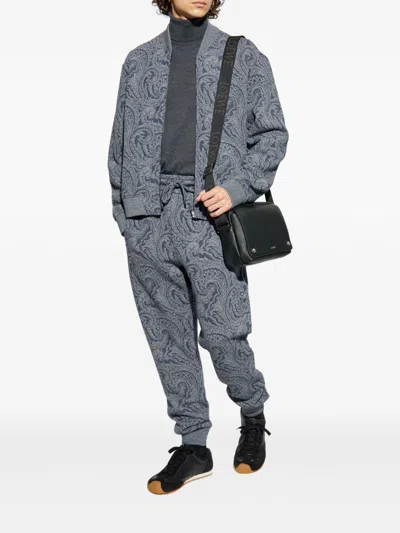 Etro Jacquard Bomber Jacket Featuring Paisley Pattern In Gray
