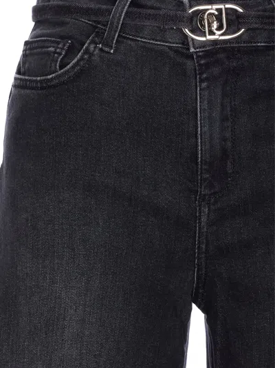 Liu Jo Blue Denim Jeans Black In Black