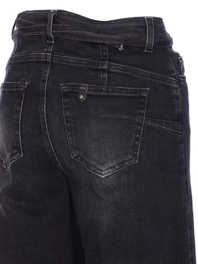 Liu Jo Blue Denim Jeans Black In Black