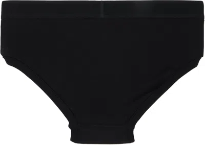 Tom Ford Elasticated Logo Cotton Blend Briefs In Black