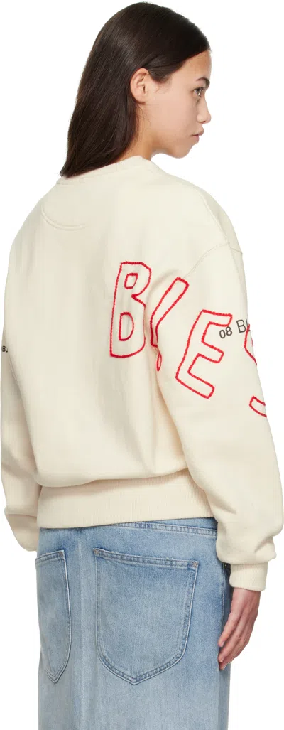 Bless Beige Reflexic Multicollection Sweatshirt In White