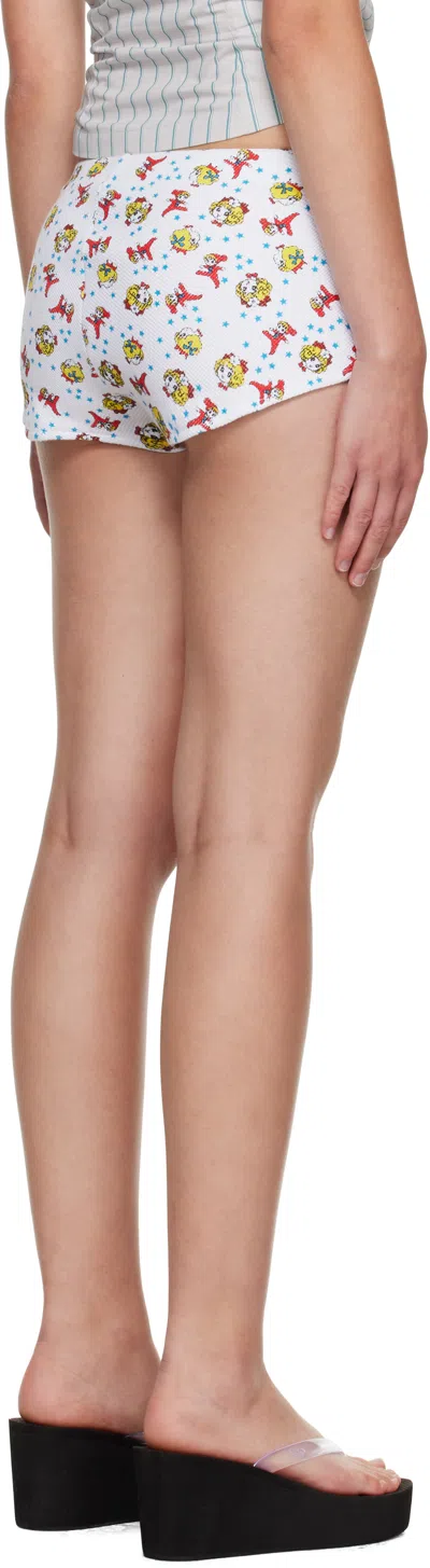 Ashley Williams White Serena Shorts In Multi
