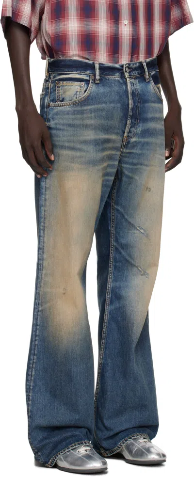 Acne Studios Mens Rocka Straight-leg Denim Jeans Dark Blue