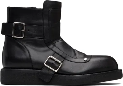 Ann Demeulemeester Sune Buckle-detail Biker Boots In Black