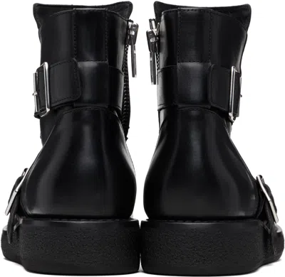 Ann Demeulemeester Sune Buckle-detail Biker Boots In Black