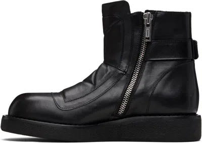 Ann Demeulemeester Sune Buckle-detail Biker Boots In Black