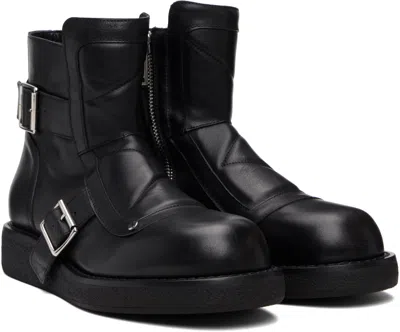 Ann Demeulemeester Sune Buckle-detail Biker Boots In Black