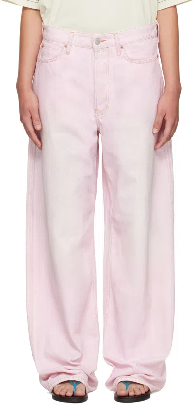 Acne Studios 1981 Vintage Wide Jeans In Pink