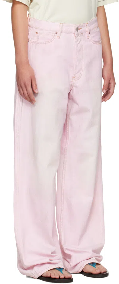 Acne Studios 1981 Vintage Wide Jeans In Pink