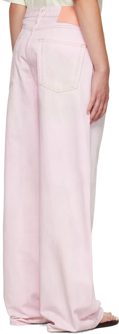 Acne Studios 1981 Vintage Wide Jeans In Pink