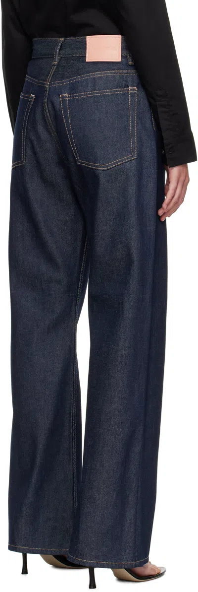 Acne Studios Navy Regular Fit 2021f Jeans In Blue