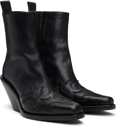 Ann Demeulemeester Larisa Pointy Ankle Boots In Black
