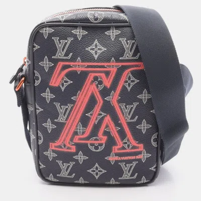 Pre-owned Louis Vuitton Danube Pm Upside Down Ink Navy Blue/red Monogram Canvas Shoulder Bag