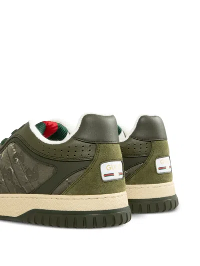 Gucci Re-web Gg Canvas Sneakers In Green