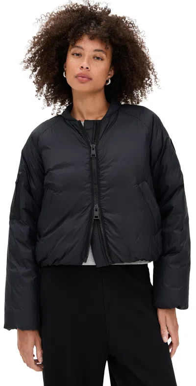 Canada Goose Elba 750 Fill Power Down Packable Bomber Jacket In Black
