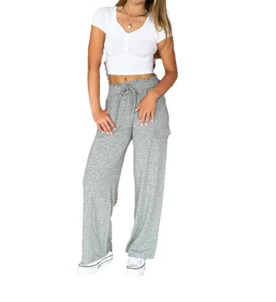 Sky To Moon Cargo Pocket Sweatpants In Heather Grey In Gray