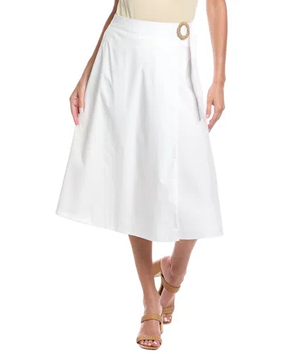 Nicole Miller Midi Skirt In White