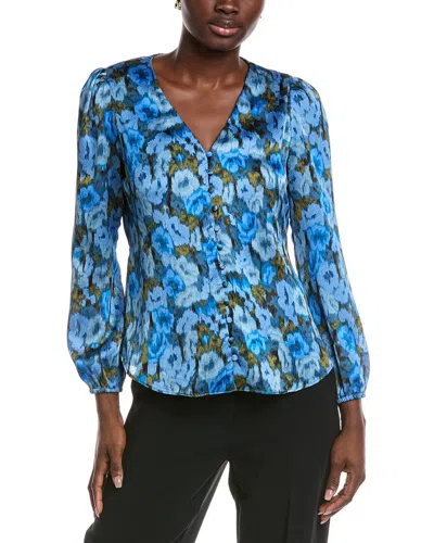 Vince Camuto Button Blouse In Blue