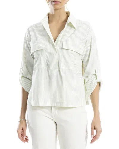 Max Studio Collared Blouse In White