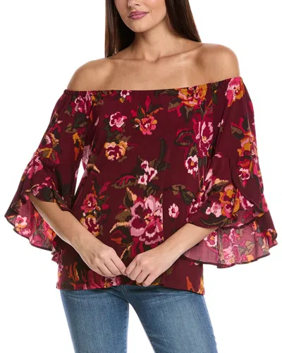 Vince Camuto Boatneck Blouse In Red