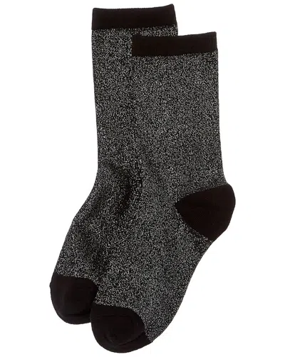 High Heel Jungle Lurex Trouser Socks In Black