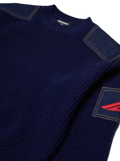 Dsquared2 Wool Jumper In Blue