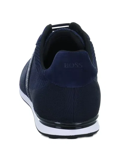 Hugo Boss Arkansas Low Profile Trainers In Blue