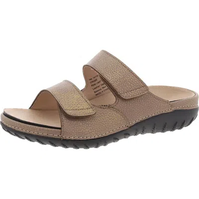Barefoot Freedom Cruize Womens Leather Slip On Footbed Sandals In Multi