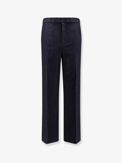 Hevo Torresgarrata Blue Denim Trousers In Blue