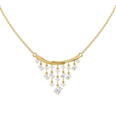 Diamond2deal 14k Yellow Gold 2.6 Ct Oval Cut Lab Grown Diamond Pendant Necklace 18" Chain Vvs-vs